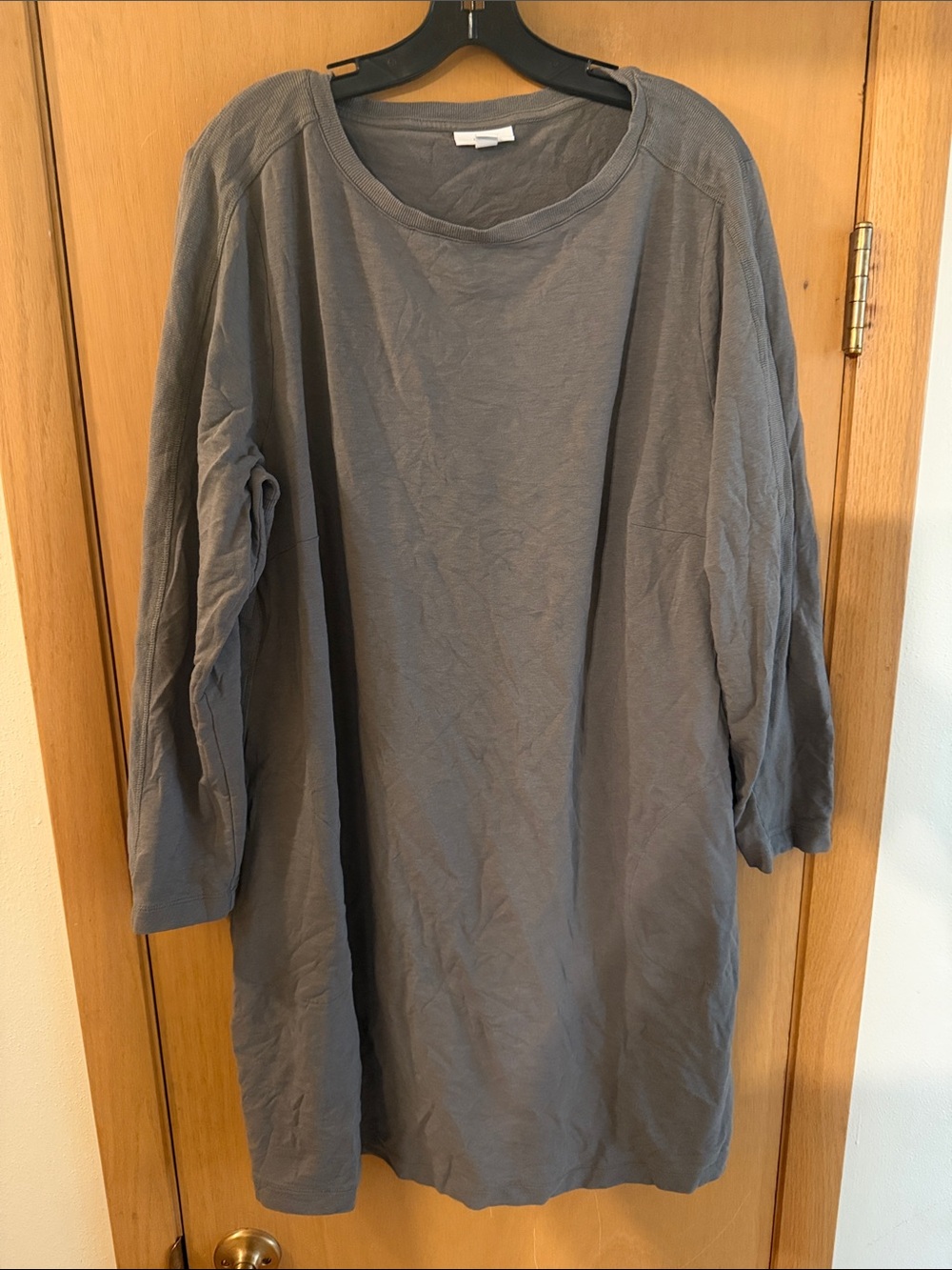 J. Jill Pure Jill Women’s Long Sleeve Tunic Dress Gray Taupe Plus Size 2X